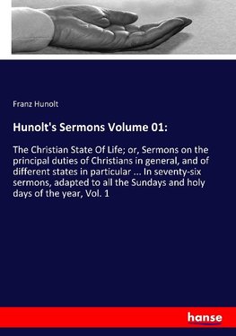 Hunolt's Sermons Volume 01: