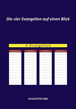 Die vier Evangelien auf einen Blick