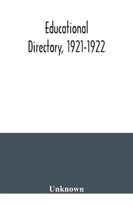 Educational directory, 1921-1922