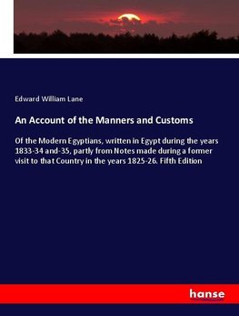 An Account of the Manners and Customs