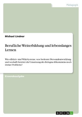 Berufliche Weiterbildung und lebenslanges Lernen