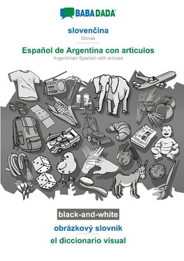 BABADADA black-and-white, slovencina - Español de Argentina con articulos, obrázkový slovník - el diccionario visual