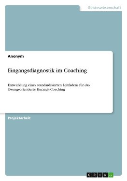 Eingangsdiagnostik im Coaching
