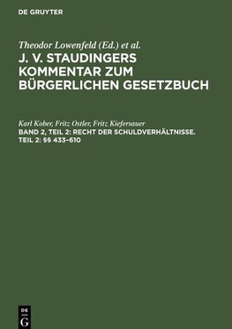 Recht der Schuldverhältnisse. Teil 2: §§ 433-610