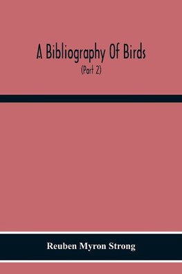 A Bibliography Of Birds