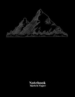 Notebook Sketch Paper|124 pages| Black Cover
