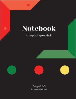 Composition Notebook Graph Paper 4x4 |Quad Paper|124 pages| 8.5x11-Inches