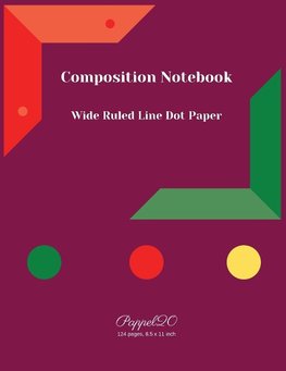 College Notebook Wide Ruled Line Dot Paper