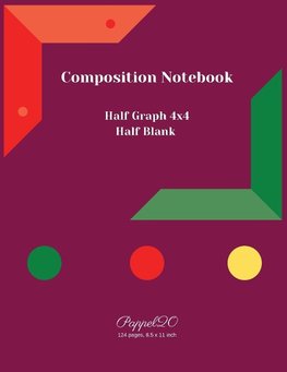 College Notebook Half Graph 4x4 | Half Blank|
