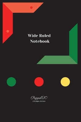 Wide ruled Notebook| Black Cover | 6x9