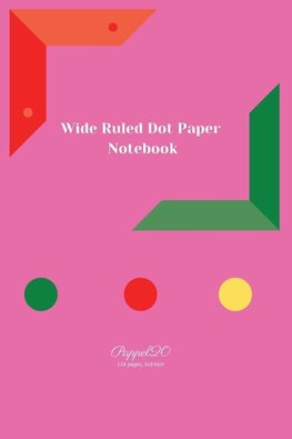 Wide Ruled Dot Paper Notebook |Pink Cover | 6x9