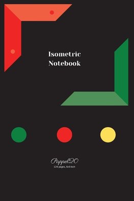 Isometric Notebook| Black Cover | 6x9