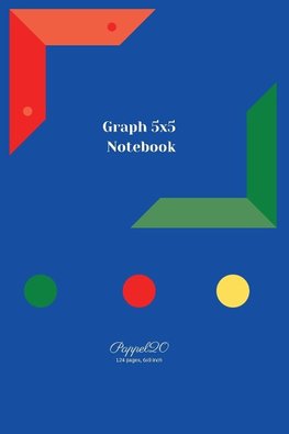 Graph 5x5 Notebook |Blue Cover |6x9