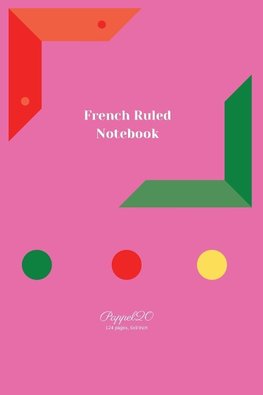 French Ruled Notebook |Pink Cover |6x9
