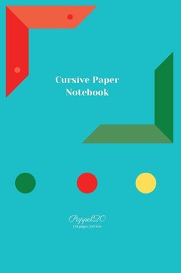 Cursive Paper Notebook| Light Blue Cover |6x9