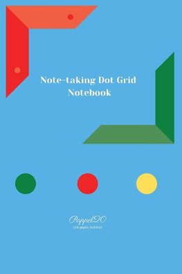 Note-taking dot grit Notebook| Light Blue Cover |124 pages|6x9