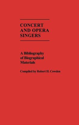 Concert and Opera Singers