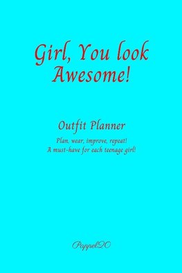 Outfit Planner| Cover Aqua color| 200 pages | 6x9 Inches