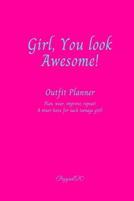 Outfit Planner |Cover Hollywood Cerise color| 200 pages | 6x9 Inches