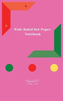 Wide Ruled Dot Paper Notebook | Pink cover |124 pages