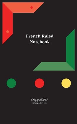 French Ruled Notebook | Black Cover | 124 pages