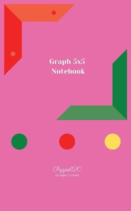 Graph 5x5 Notebook | Pink cover | 124 pages
