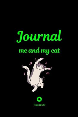 Me and My Cat, Journal | Journal for girls with cat | Black Cover | 124 pages | 6x9 Inches