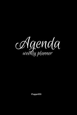 Agenda - Weekly Planner 2021 | Black Cover | 136 pages | 6x9-inches