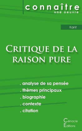 Fiche de lecture Critique de la raison pure de Kant (analyse littéraire de référence et résumé complet)