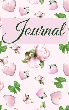 Journal For Her- Pink Flowers and Hearts Hardcover |122 pages| 6X9 Inches