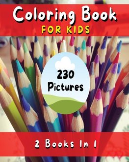 COLORING BOOK FOR KIDS WITH FUN, SIMPLE AND EDUCATIONAL PAGES. 230 PICTURES TO PAINT (ENGLISH VERSION)