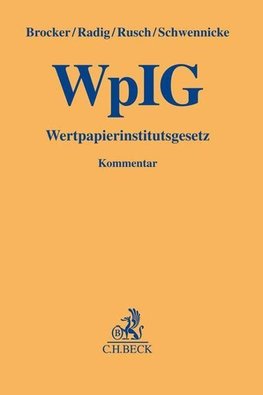 Wertpapierinstitutsgesetz. WpIG