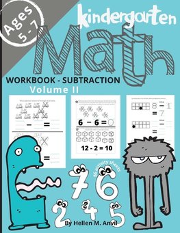 Kindergarten Math Subtraction Workbook Age 5-7