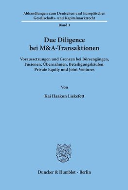 Due Diligence bei M&A-Transaktionen