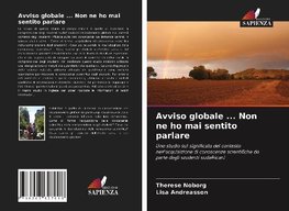Avviso globale ... Non ne ho mai sentito parlare