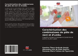 Caractérisation des combinaisons de pâte de noni et d'umbu