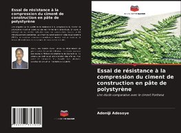 Essai de résistance à la compression du ciment de construction en pâte de polystyrène