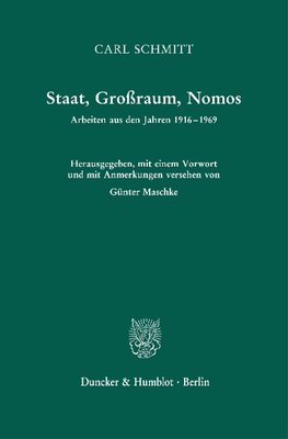 Staat, Großraum, Nomos