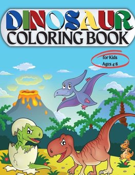 Dinosaur Coloring Book for Kids Ages 4-8
