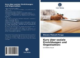 Kurs über soziale Einrichtungen und Organisation: