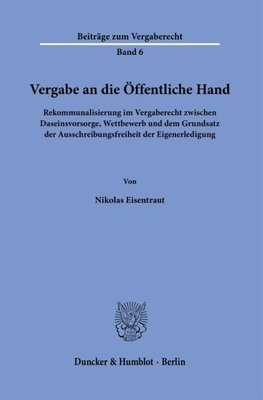Vergabe an die Öffentliche Hand.