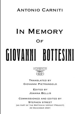 In Memory Of Giovanni Bottesini