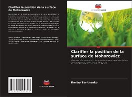 Clarifier la position de la surface de Mohorowicz