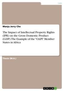 The Impact of Intellectual Property Rights (IPR) on the Gross Domestic Product (GDP). The Example of the "OAPI" Member States in Africa