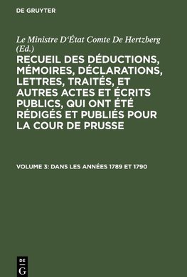 Dans les années 1789 et 1790