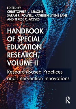 Handbook of Special Education Research, Volume II
