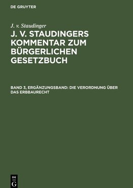 Die Verordnung über das Erbbaurecht