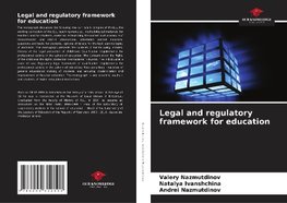Legal and regulatory framework for education
