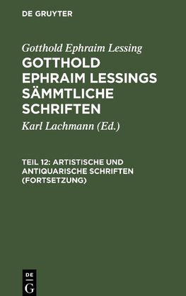 Artistische und antiquarische Schriften (Fortsetzung)
