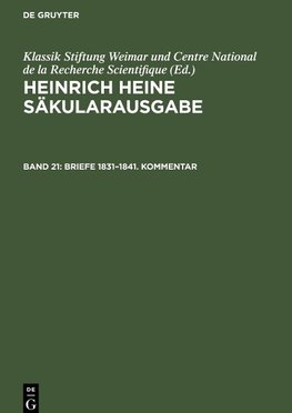 Briefe 1831-1841. Kommentar
